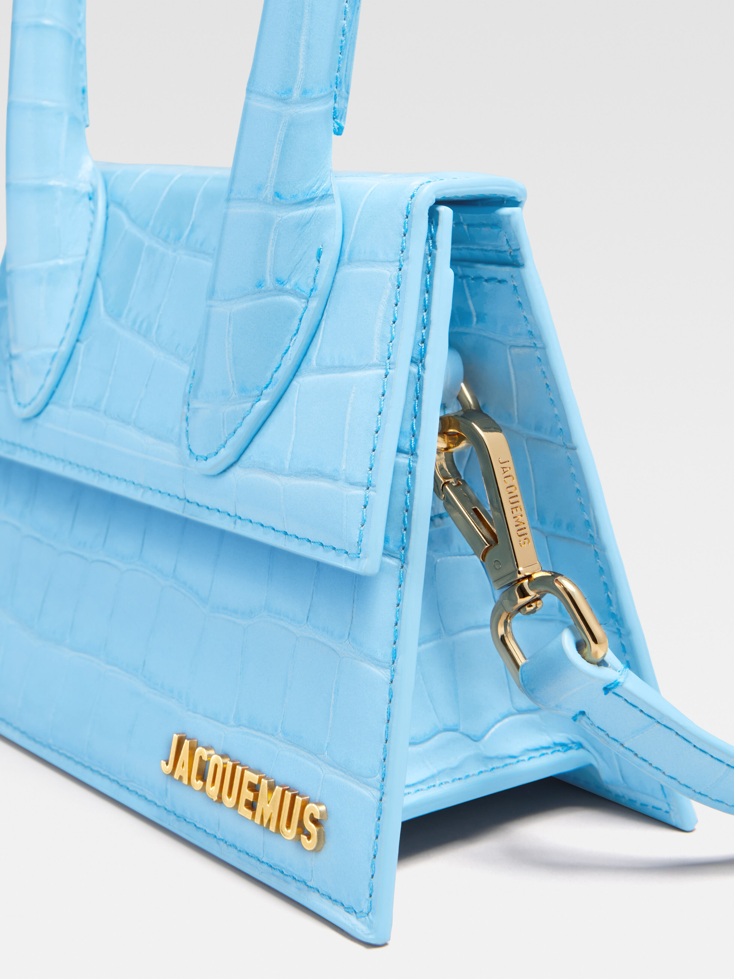 Le Chiquito moyen croco blue LE RAPHIA JACQUEMUS Official Website